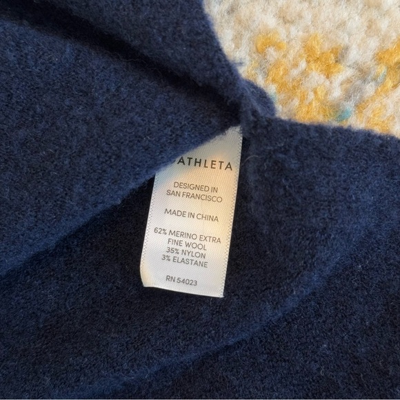 Athleta Women’s Transit Colorblock Pullover Turtleneck Wool Blend Sweate… - Picture 6 of 9